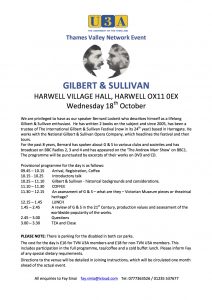 Gilbert & Sullivan Day @ Harwell Village Hall | Harwell | England | United Kingdom